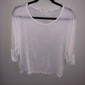 Sheer Cropped White Top